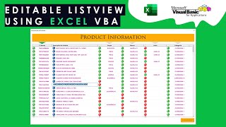 Editable ListView VBA [upl. by Akemat873]