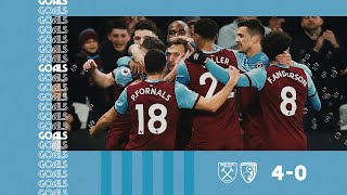 GOALS  WEST HAM UNITED 40 AFC BOURNEMOUTH [upl. by Edge]