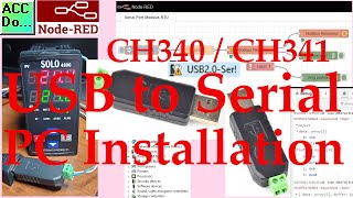 CH340 CH341 USB to Serial PC Installation [upl. by Schwitzer]