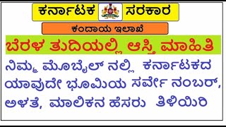 FIND SURVEY NUMBER OWNER DETAILS OF A ANY LAND IN KARNATAKA [upl. by Kaasi]