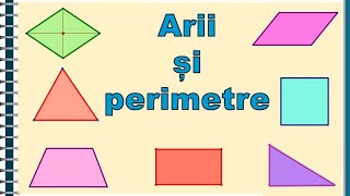 Arii si perimetre triunghiuri patrulatere [upl. by Ahsimot]