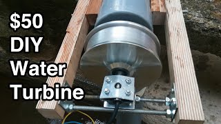 The 50 Water Turbine DIY Portable Powerful and Open Source [upl. by Nosirb787]