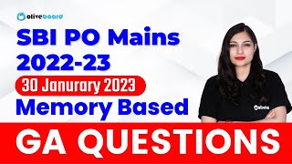 GA Questions Asked in SBI PO Mains 202223  SBI PO Mains GA Memory Based Paper 2023  Sheetal Maam [upl. by Euseibbob265]