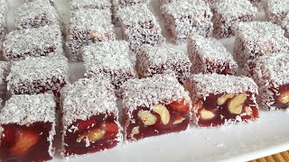 Amazingly Delicious Real Turkish Delight Lokum with Pomegranate Famous Turkish Delight Recipe [upl. by Desdamonna]