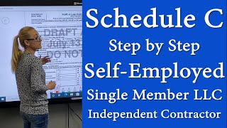 Schedule C Form 1040 Sole proprietor independent contractor LLC How to fill out form Schedule C [upl. by Ilwain959]