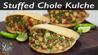 Stuffed Chole Kulche  Stuffed Chole Kulche Recipe  How to Make Stuffed Chole Kulche [upl. by Reldnahc601]