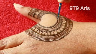 Best Karwa Chauth Mehndi Design for 2023  Back Hand Mehndi Design  Mehandi ka Design [upl. by Lira]