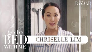 Chriselle Lims PregnancySafe Nighttime Skin Routine  Go To Bed With Me  Harpers BAZAAR [upl. by Anikes]