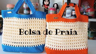 Bolsa de praia de crochê [upl. by Acnalb]