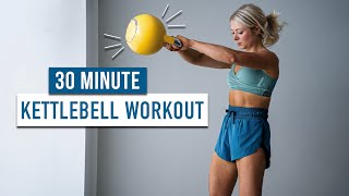 30 MIN Advanced Kettlebell HIIT Workout  Full Body No Repeat [upl. by Nivled]