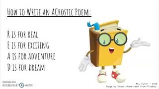 How to Write Acrostic Poems [upl. by Armillia]