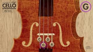 Cello Tuner CGDA in A 440Hz [upl. by Esorbma]