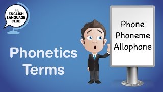 Phonetics Terms phone phoneme allophone [upl. by Lahcar914]