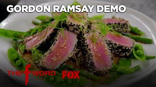 Gordon Ramsay Demonstrates How To Cook Delicious Sesame Crusted Tuna  Season 1 Ep 10  THE F WORD [upl. by Locin]