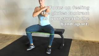 Standing leg abduction with resistance bands [upl. by Eniamrahc]