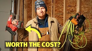 Air nailers VS Battery Nailers WORTH THE PRICE [upl. by Kcub]