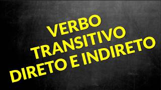 📌Verbo transitivo direto e indireto Prof Alda [upl. by Nived214]