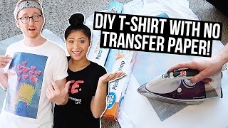 DIY Custom Print TShirts  NO Transfer Paper  COUPLE TRIES [upl. by Auohp]