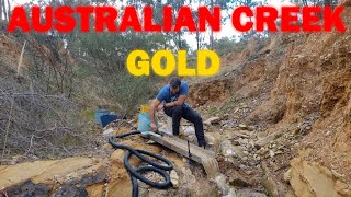 GOLD PROSPECTING AUSTRALIAN CREEK GOLD [upl. by Schaeffer]