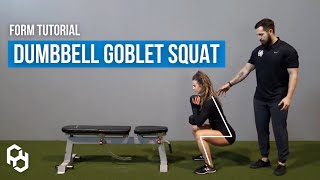 How to Perform Dumbbell Goblet Squat [upl. by Dorette]