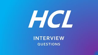 HCL Interview Questions for freshers  HCL  Technical  HR [upl. by Turro]