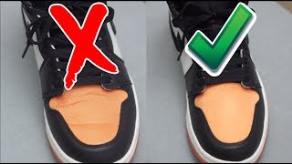 How To Remove Creases on Jordan 1 [upl. by Tirreg]