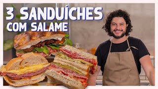 3 SANDUÍCHES COM SALAME  Mohamad Hindi [upl. by Philemol]