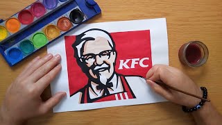 How to draw the KFC logo [upl. by Esyli]