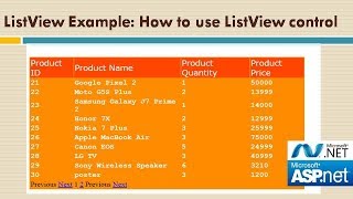 How to use ListView Control in ASPNET C Part1 [upl. by Anthia]