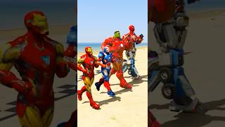 SPIDERMAN 🌈 IRONMAN 🛑 HULK vs SQUID GAME vs SUPERHEROES shorts squidgame spiderman [upl. by Naara]