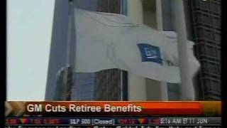 GM Cuts Retiree Benefits  Bloomberg [upl. by Myrvyn122]