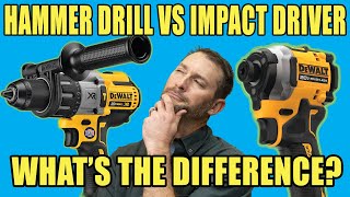 Hammer Drill VS Impact Driver  Whats The Difference [upl. by Notlem372]