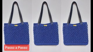 Bolsa de Crochê Marisol  Passo a Passo ProfNeddy Ghusmam [upl. by Bassett]