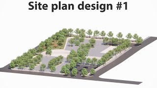 Site plan design 1 Revit tutorial [upl. by Schreiber]