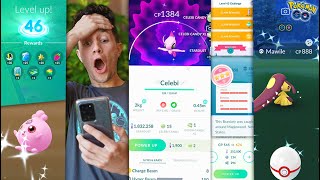 CATCHING  SHINY CELEBI  IN POKÉMON GO [upl. by Melessa]