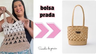 Bolsa prada em crochê  sacola de praia [upl. by Glick]