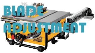 HOW TO Dewalt Table Saw Blade Alignment [upl. by Htehpaj]