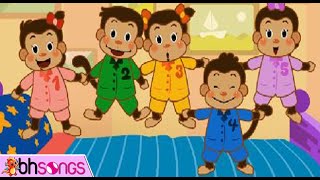 Five Little Monkeys  Nursery Rhymes Songs For Children  Vocal 4K [upl. by Raddy]