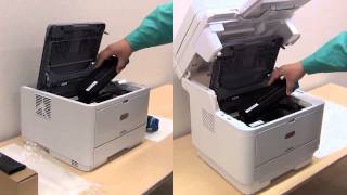 How to Install Toner in OKI Black and White Printers and MFPs [upl. by Codee338]