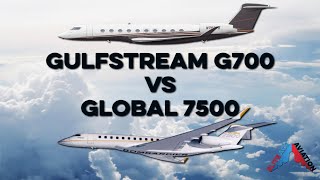 Gulfstream G700 vs Global 7500 [upl. by Chiquita]