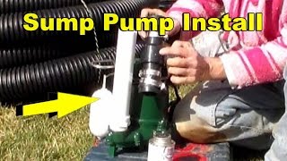 Sump Pump Set Up Zoeller M53 [upl. by Sontag]