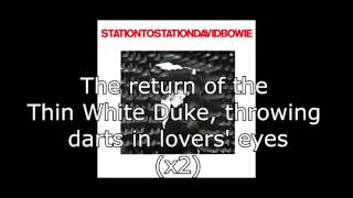 Station to Station  David Bowie  Lyrics [upl. by Jenness]