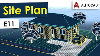 SITE PLAN in AutoCAD Architecture 2023 [upl. by Glantz]