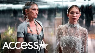 Kate Moss amp Daughter Lila Strut Down Fendi Runway Together [upl. by Jory]