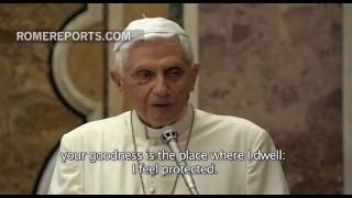 Benedict XVI addresses a speech to Pope Francis [upl. by Levi]