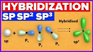 Hybridization of Atomic Orbitals  SP SP2 SP3 Hybridization of Carbon [upl. by Nabi383]