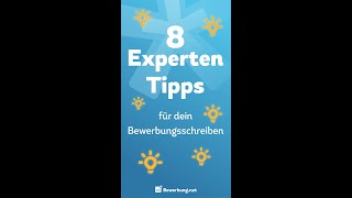 Bewerbungsschreiben  8 Experten Tipps shorts [upl. by Elmore252]