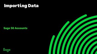 Sage 50 Accounts UK  Importing Data [upl. by Seale433]