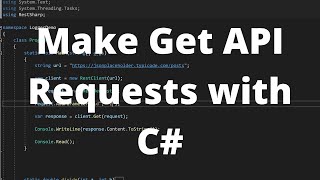 How to Easily Make Get Requests in C Using RestSharp  C Tutorial [upl. by Voletta233]