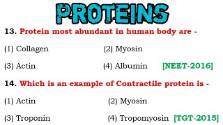 protein mcqs biochemistry  biochemistry mcq with answers  biochemistry mcq [upl. by Teeniv]